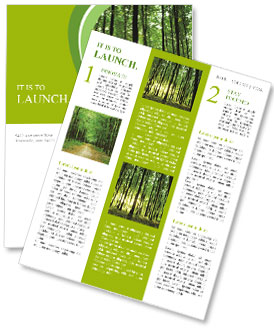 Paprsky světla přes krásné zelené lesy Newsletter