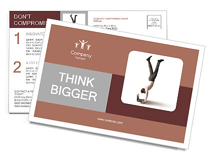 Businessman acrobat flexibility in solving problems Postcard Template
