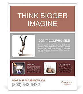 Businessman acrobat flexibility in solving problems Poster Template