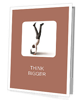 Businessman acrobat flexibility in solving problems Presentation Folder