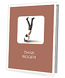 Businessman acrobat flexibility in solving problems Presentation Folder