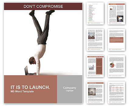 Businessman acrobat flexibility in solving problems Word Template