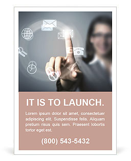 The finger points to the modern ways of communication Ad Template