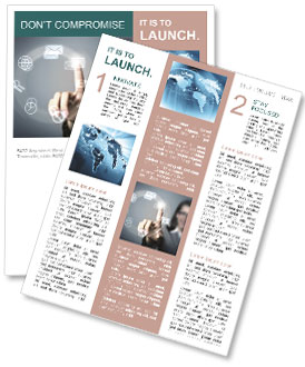 The finger points to the modern ways of communication Newsletter Template
