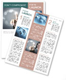The finger points to the modern ways of communication Newsletter Template