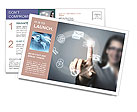 The finger points to the modern ways of communication Postcard Template
