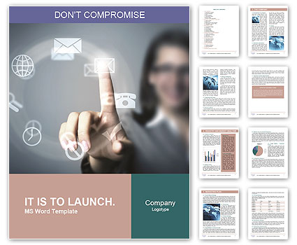 The finger points to the modern ways of communication Word Template