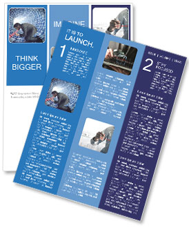 The specialist is looking for a virus on the network Newsletter Template