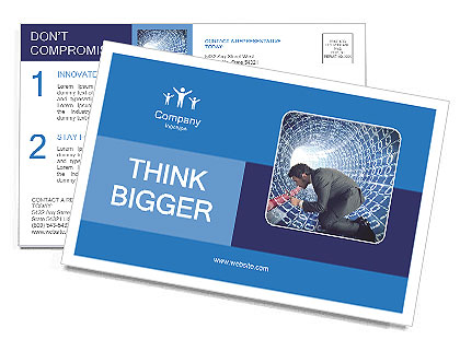 The specialist is looking for a virus on the network Postcard Template