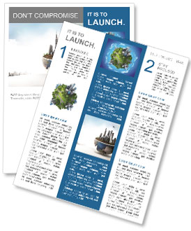 Large buildings are on the section of the planet Newsletter Template