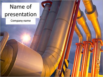 Large pipes PowerPoint Template