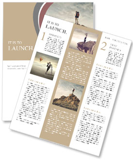 Climber standing on the top of a mountain Newsletter Template