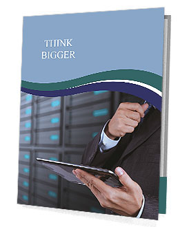 Businessman hand using tablet computer Presentation Folder