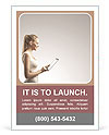 Girl holding a tablet and smiling Ad Template