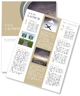 Concept of start straight for business Newsletter Template