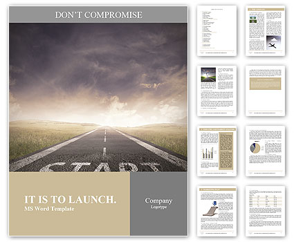 Concept of start straight for business Word Template