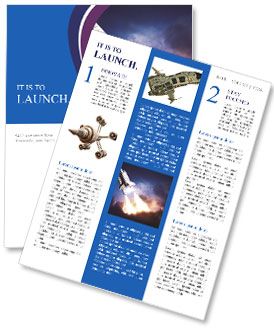 Space shuttle taking off on a mission Newsletter Template