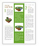 River with falls on the little magic planet. Piece of land in the air. Concept of success and happin Newsletter Template