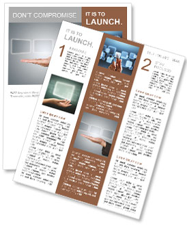 デジタルタッチスクリーンを持っている手 ニュースレター