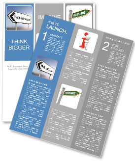 Illustration depicting a sign post with directional arrow containing a help and support concept. Blu Newsletter Template