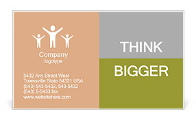 Young tourist hitchhiking along a road with message board Business Card Template