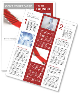 The success ladder. 3d illustration Newsletter Template