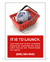 World commerce, checkout icon (3d render) Ad Template