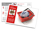 World commerce, checkout icon (3d render) Postcard Template