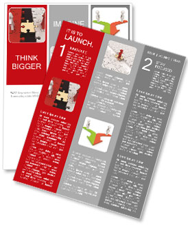 Conception is business of connections, teamwork and cooperation. 3d illustration Newsletter Template