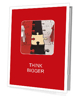 Conception is business of connections, teamwork and cooperation. 3d illustration Presentation Folder