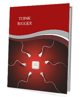 Power cords attracted by a wall socket Presentation Folder