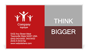 3D Alert text on white background Business Card Template