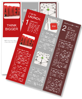 3D Alert text on white background Newsletter Template