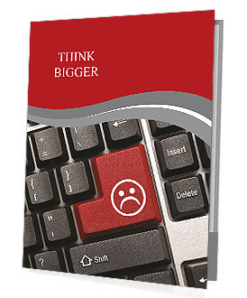Close up view on conceptual keyboard - Bad mood (red key) Presentation Folder