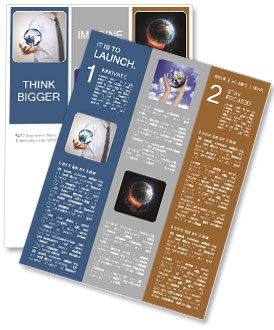 Holding a glowing earth globe in his hands Newsletter Template