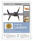 Barbed fountain pen Flyer Template