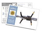 Barbed fountain pen Postcard Template