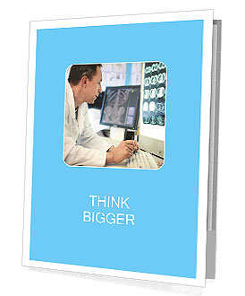 Doctor looking at ct scan Presentation Folder