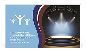 Empty stage. Business Card Template