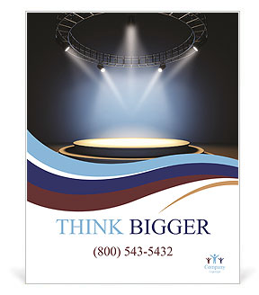 Empty stage. Poster Template