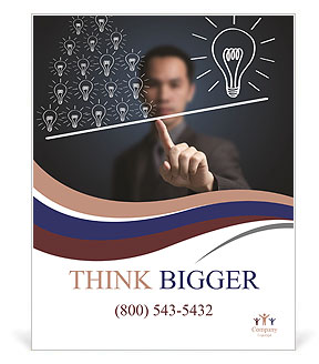 Concept of many small ideas are more important than one big idea . Express by balance weight on busi Poster Template