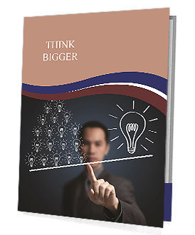 Concept of many small ideas are more important than one big idea . Express by balance weight on busi Presentation Folder