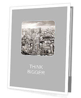 City view of skyscarpers Presentation Folder