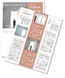 Businessman in blue room with doors open Newsletter Template