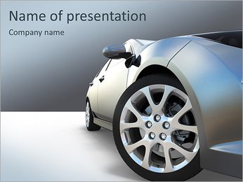 Sport car isolated on white PowerPoint Template