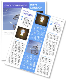 Freedom concept. Escaping from the cage Newsletter Template