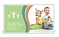 Happy children little girl and boy with ice cream in studio isolated Business Card Template