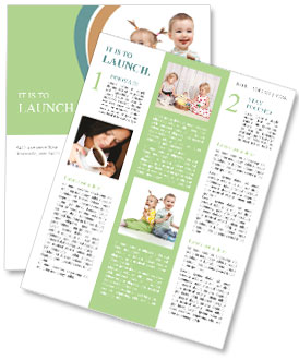 Happy children little girl and boy with ice cream in studio isolated Newsletter Template