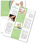 Happy children little girl and boy with ice cream in studio isolated Newsletter Template