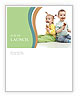 Happy children little girl and boy with ice cream in studio isolated Newsletter Template
